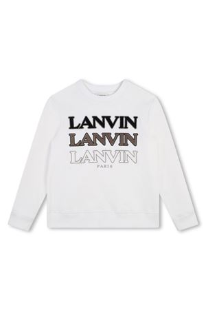 white cotton sweatshirt LANVIN KIDS | N30141117